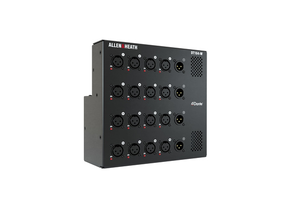 AH-DT164-W 16 X 4 DANTE AUDIO EXPANDER WALL BOX, 100-230V AC / IEC OR SCREW TERMINAL BLOCKS / 12V DC POWER OPT